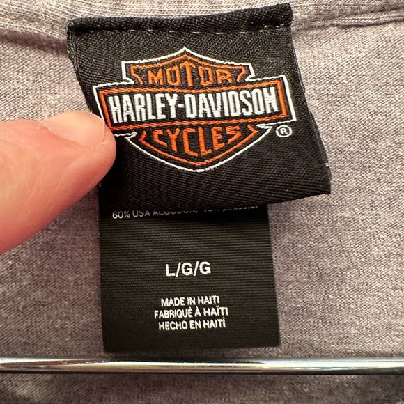 Harley Davidson Motorcycle Freedom Road Shirt Adult Gray Men’s L Eureka Springs - Picture 3 of 8